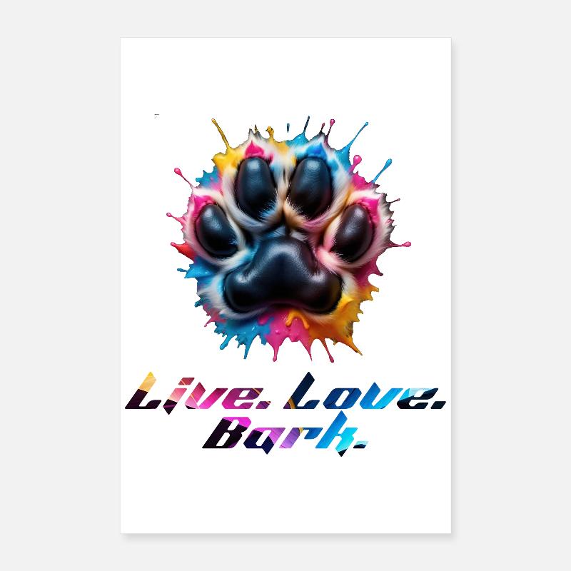 Bunte Pfote mit Emotionen Poster 40x60 cm