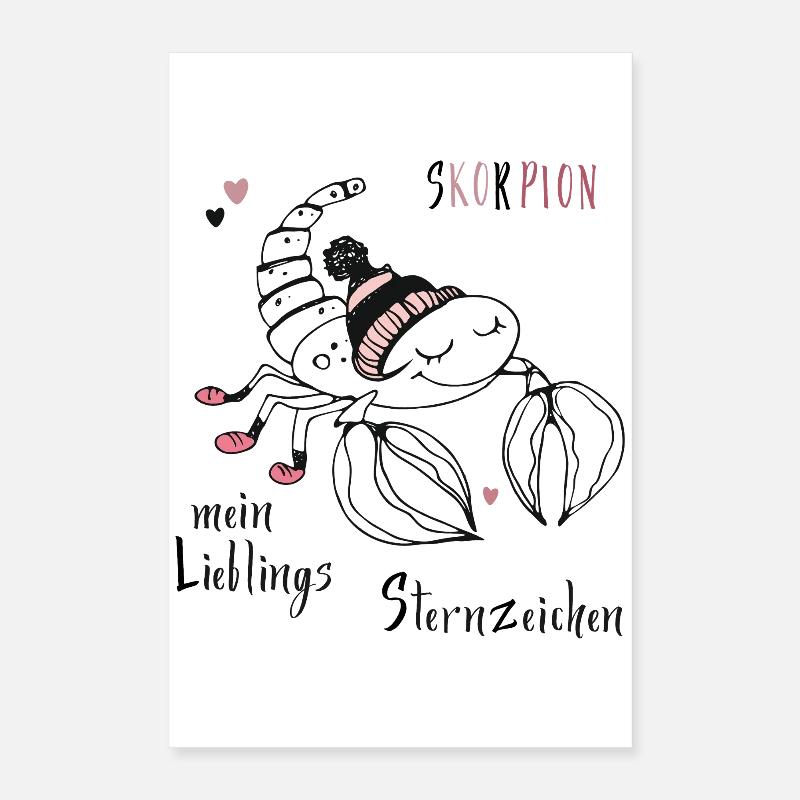 Crabe avec Cap Scorpion Poster 40 x 60 cm