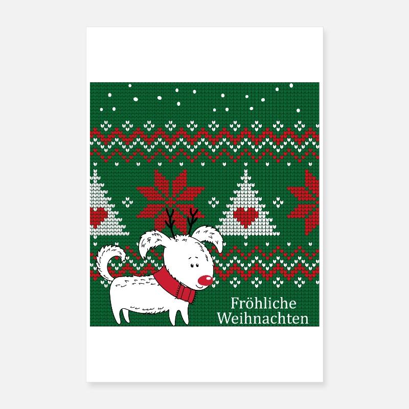 Fröhliche Weihnachten Poster 40x60 cm