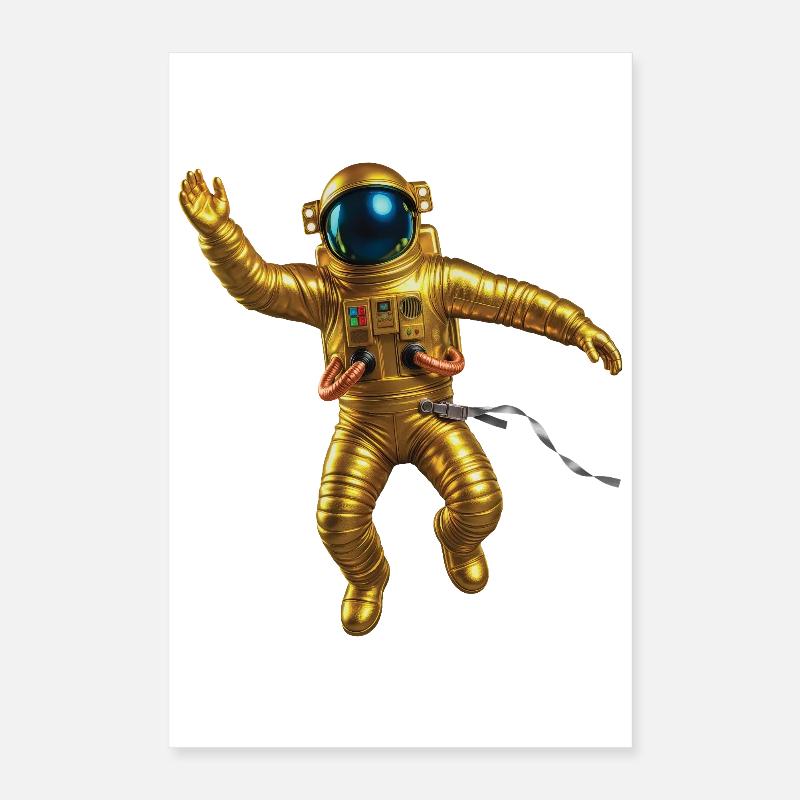 GOLDEN SPACEMAN - geek & scifi Poster 40 x 60 cm