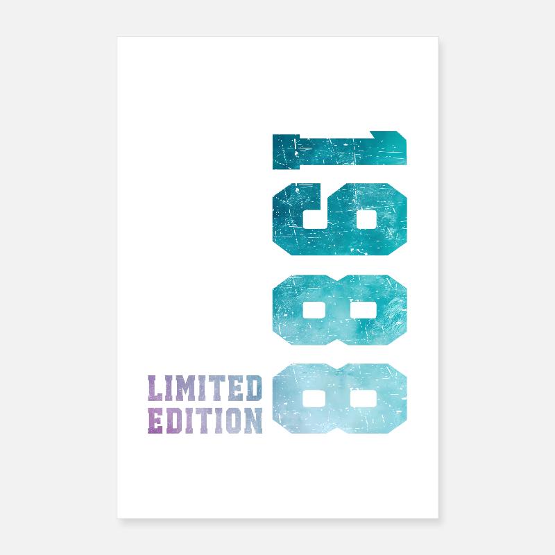 1988 Édition Limitée 38 ans anniversaire Poster 40 x 60 cm