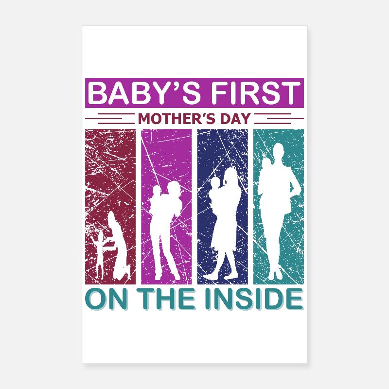 Das erste Muttertagsshirt des Babys Innendesign Poster 40x60 cm