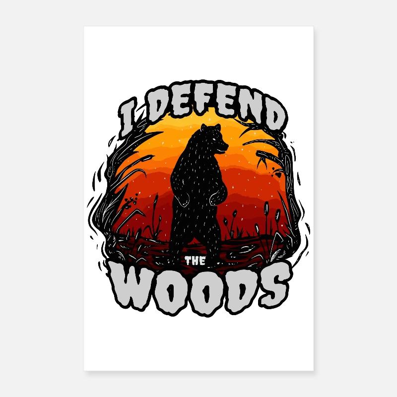 Forest Protection Bear Poster 16" x 24" (40x60 cm)