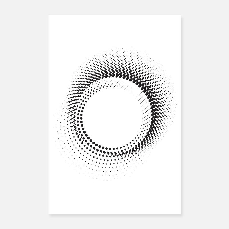 Halo Dot Ring Pattern Poster 16" x 24" (40x60 cm)