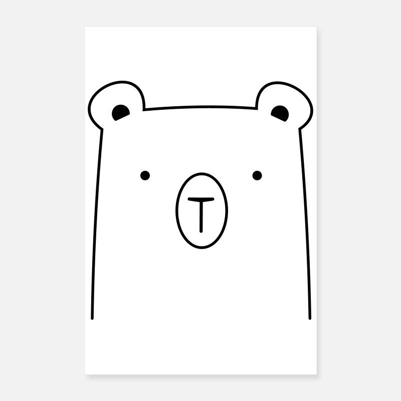 Bear bear cuddly bear gift idea Poster 16" x 24" (40x60 cm)