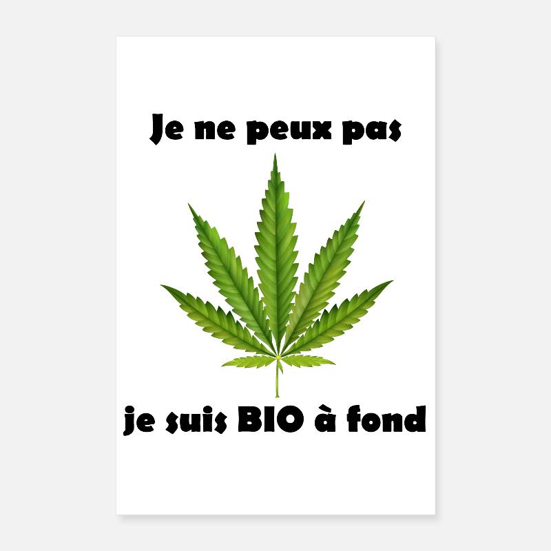 Stylized cannabis leaf for clothing Poster 16" x 24" (40x60 cm)