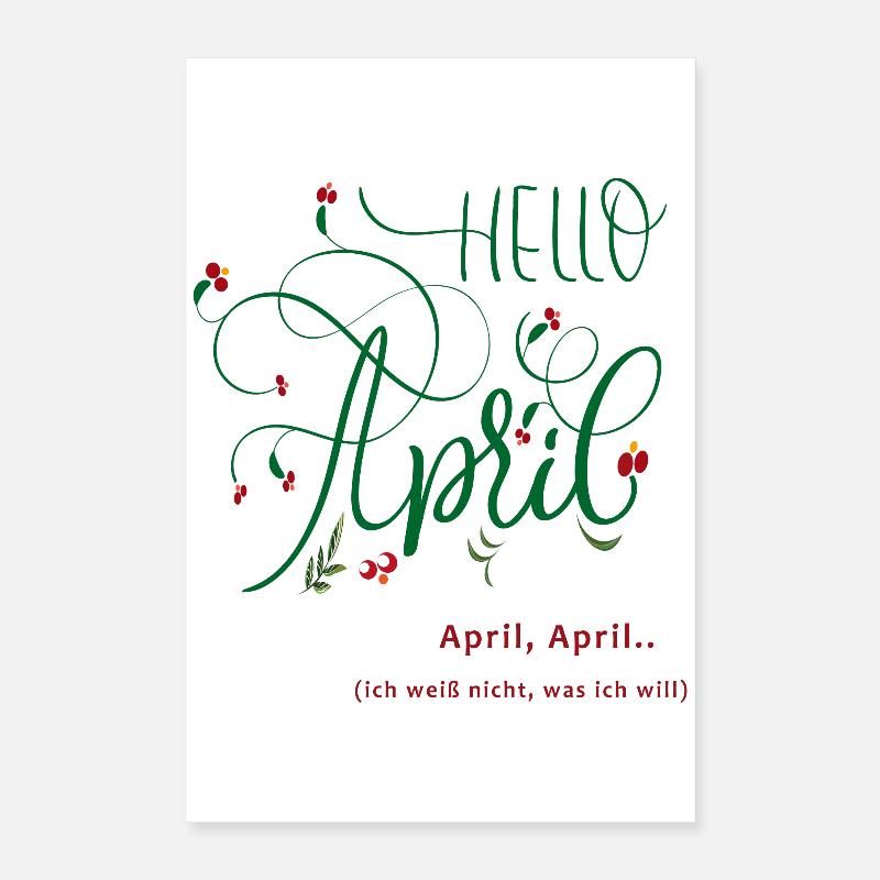 April, Monat, Frühling Poster 40x60 cm
