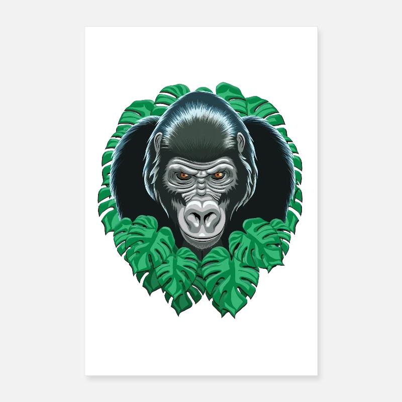 Gorilla-Kopf Poster 40x60 cm