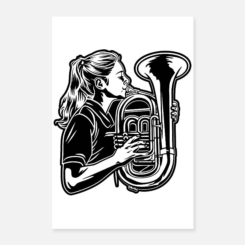 Tuba Mädchen Poster 40x60 cm