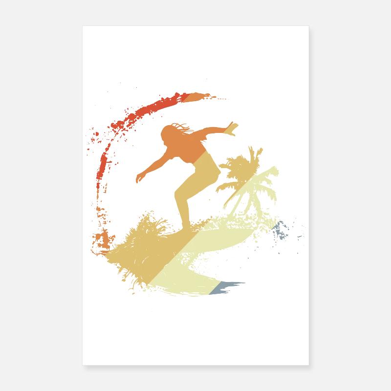 Surfer 80s Poster 16" x 24" (40x60 cm)