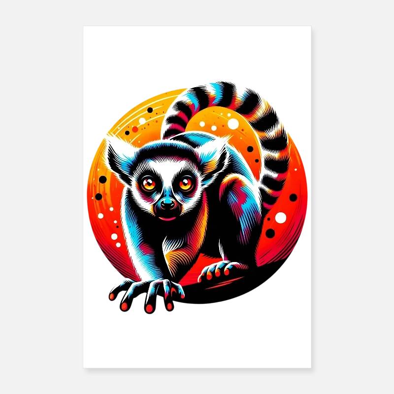 Lémurien Poster 40 x 60 cm