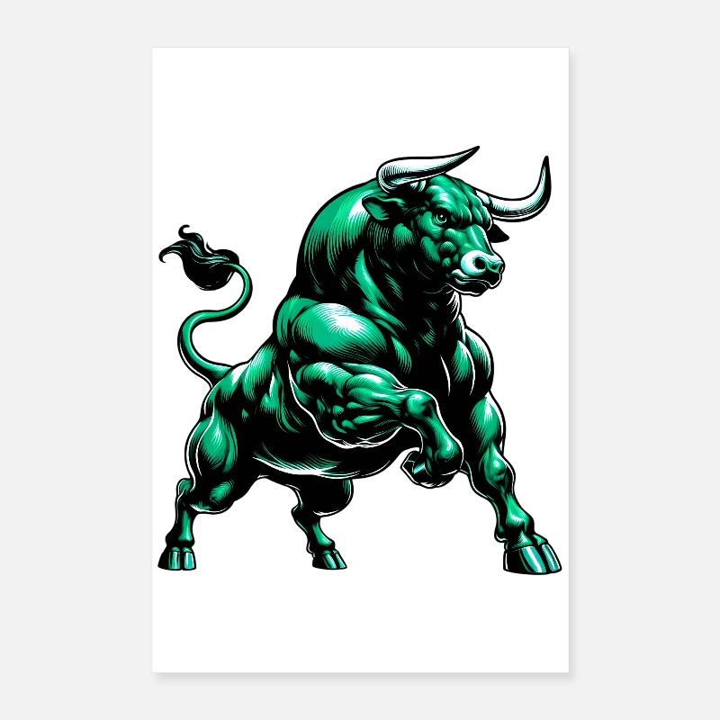 Bull Poster 16" x 24" (40x60 cm)