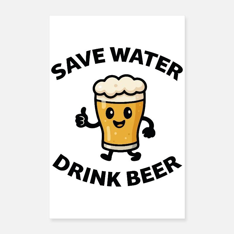 Save Water Vector Poster 16" x 24" (40x60 cm)