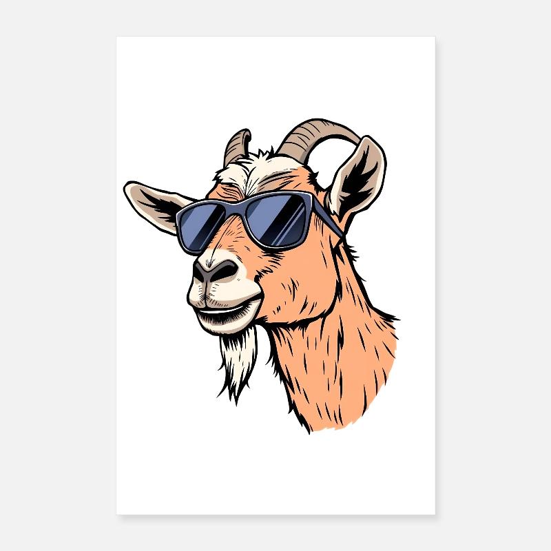 Chèvre Poster 40 x 60 cm