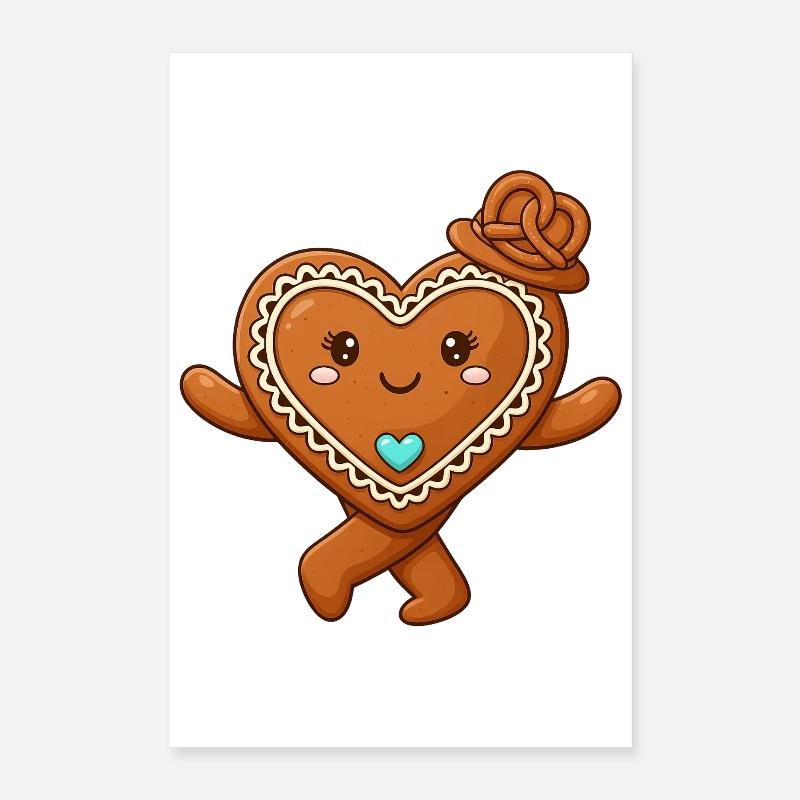 Lebkuchen Herzchen Poster 40x60 cm