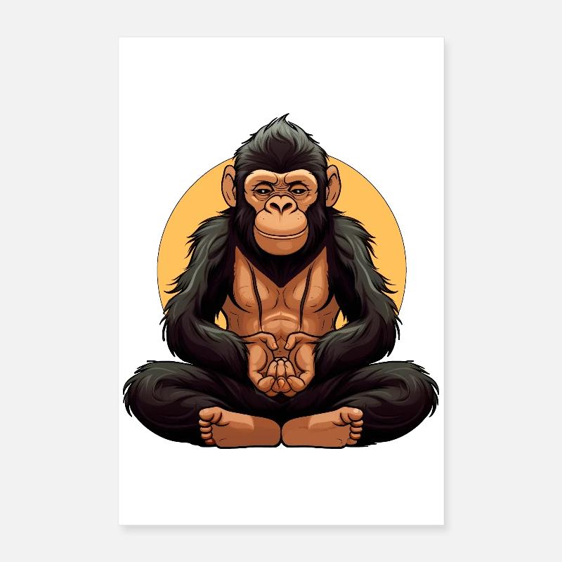 Affe Yogi Poster 40x60 cm