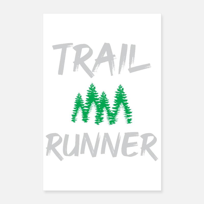 Coureur de trail Poster 40 x 60 cm