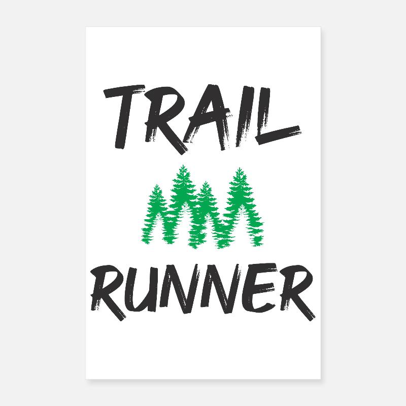 Coureur de trail Poster 40 x 60 cm