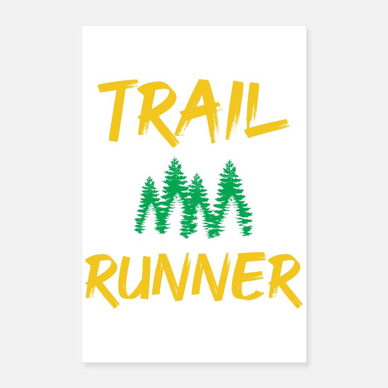 Coureur de trail Poster 40 x 60 cm