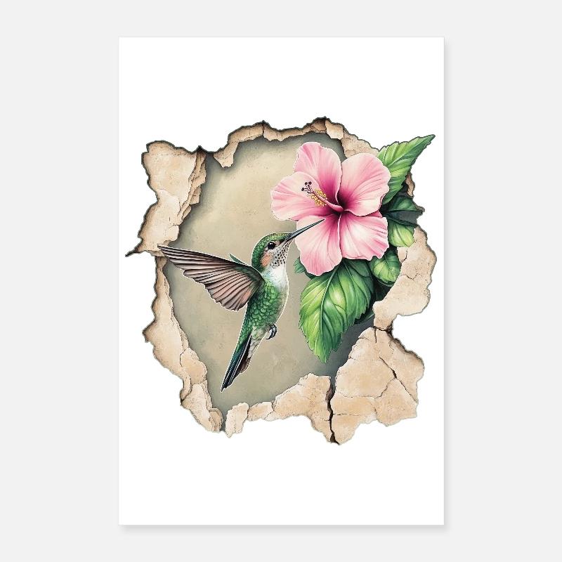 Vintage Colibri Poster 40 x 60 cm