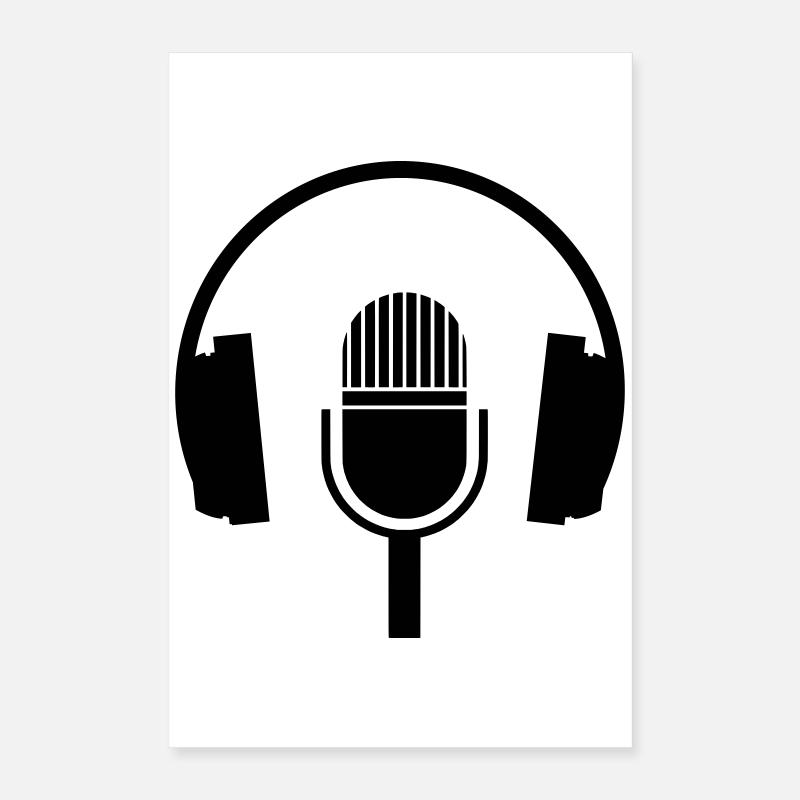 Casque Microphone casque Poster 40 x 60 cm
