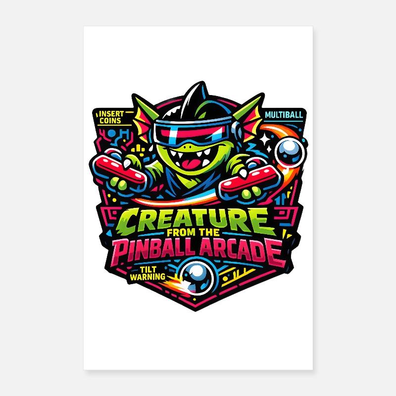Créature du flipper Arcade Monster Retro Poster 40 x 60 cm