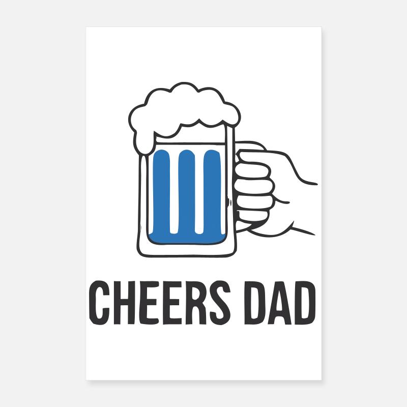 Geselliges Cheers Dad Bierkrug Poster 40x60 cm