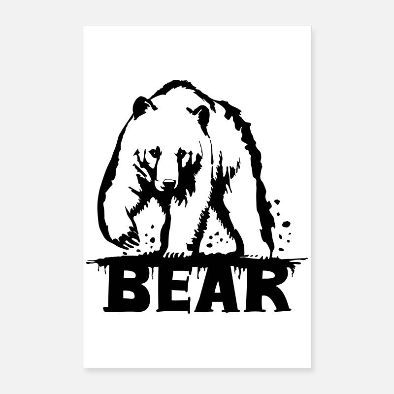 Patte d’ours [Noir] Poster 40 x 60 cm
