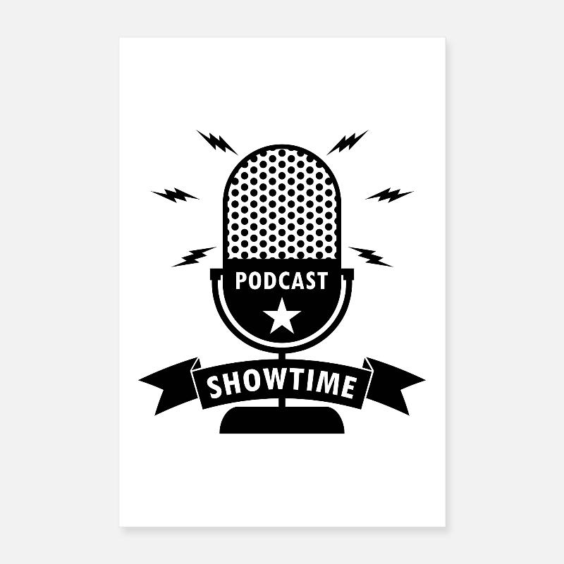 Podcast Showtime Mikrofon Poster 40x60 cm