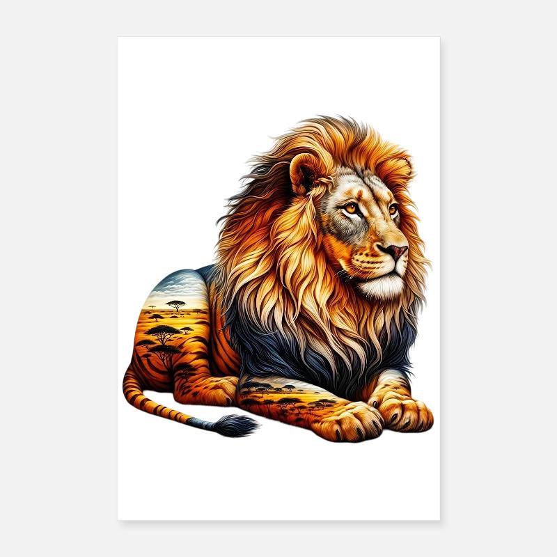 Lion Poster 40 x 60 cm