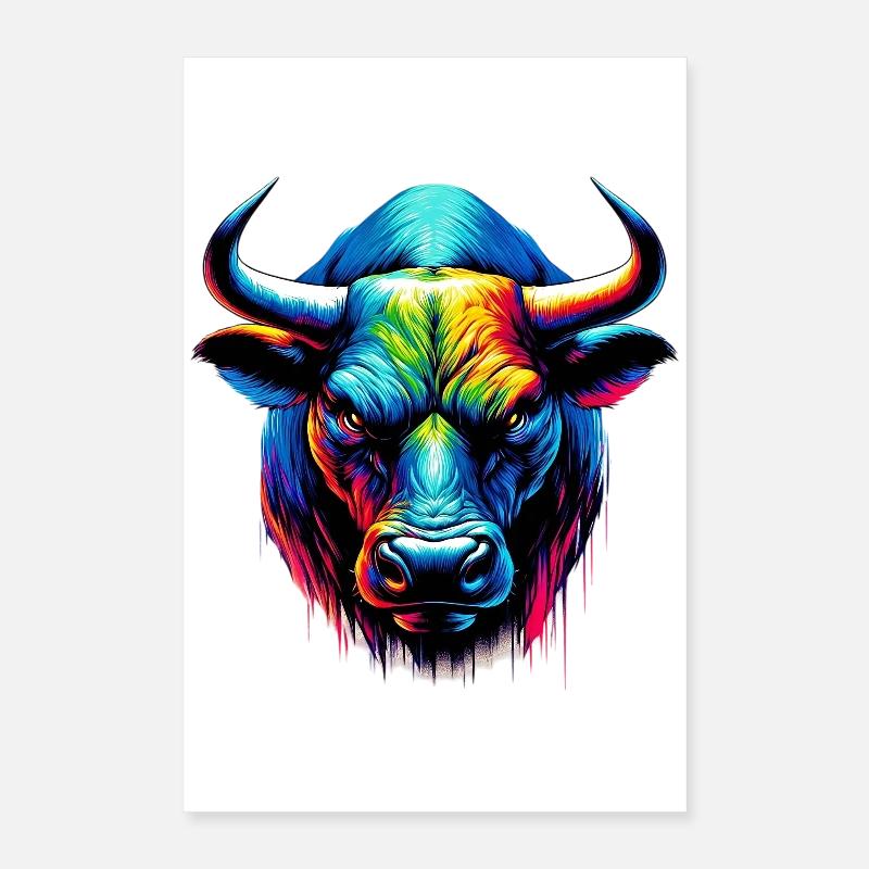 Bull Poster 16" x 24" (40x60 cm)