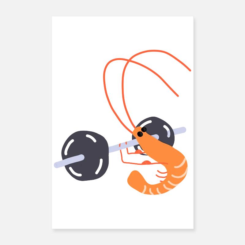 Bodybuilding sallle shrimp Poster 16" x 24" (40x60 cm)