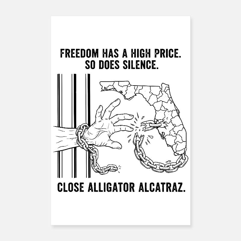 Alligator Alcatraz Poster 40x60 cm