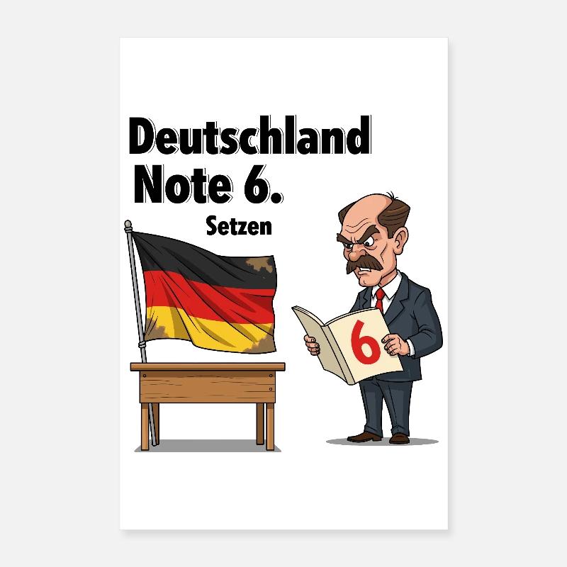 Deutschland Note 6 Poster 40x60 cm