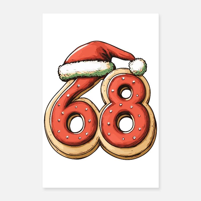 68 Numéro Biscuit Noël Poster 40 x 60 cm