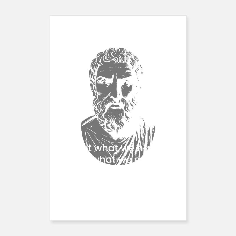 Epicurus Stoic quote Poster 16" x 24" (40x60 cm)