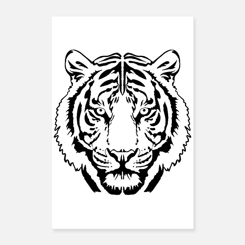 Art de lignes de tigre Poster 40 x 60 cm