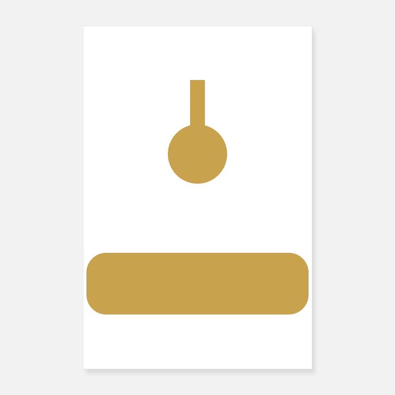 Arcade Joystick Gold Poster 40 x 60 cm
