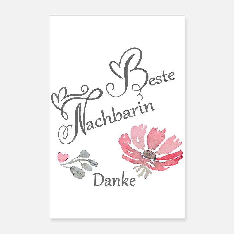 Beste Nachbarin Poster 40x60 cm