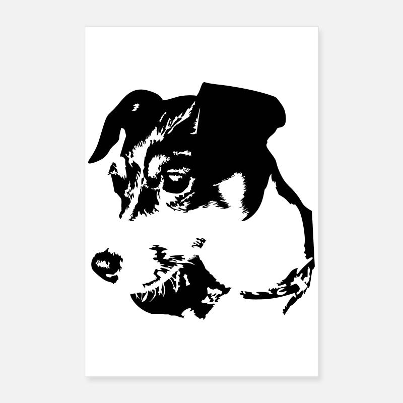 Jack Russell Terrier Kopf Poster 40x60 cm