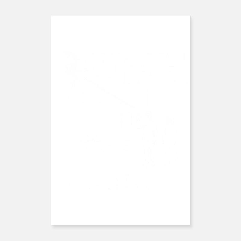 Sonde spatiale voyager 1 blanche Poster 40 x 60 cm