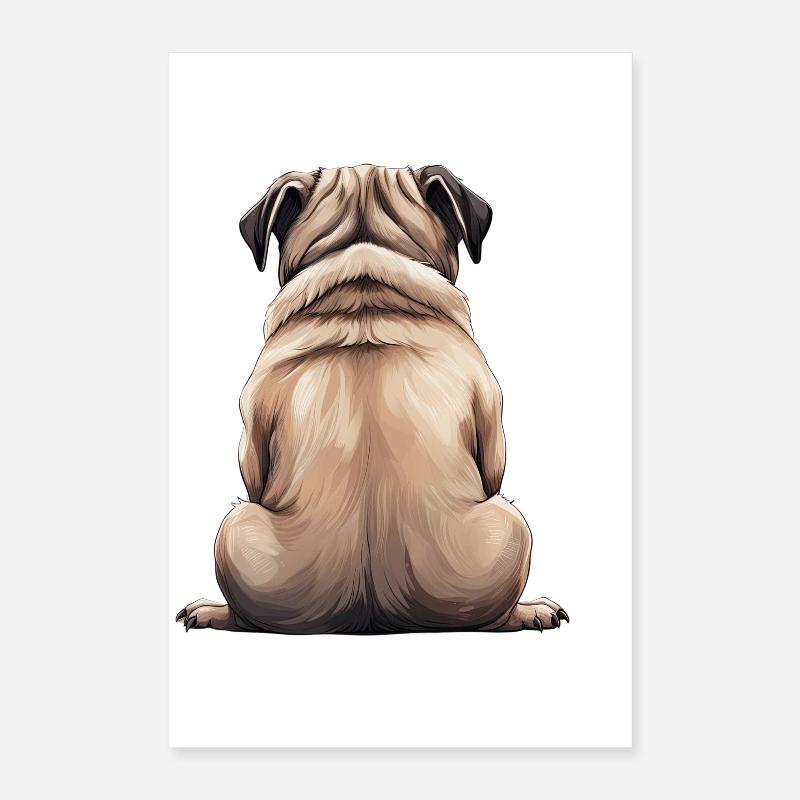 Pug Poster 16" x 24" (40x60 cm)
