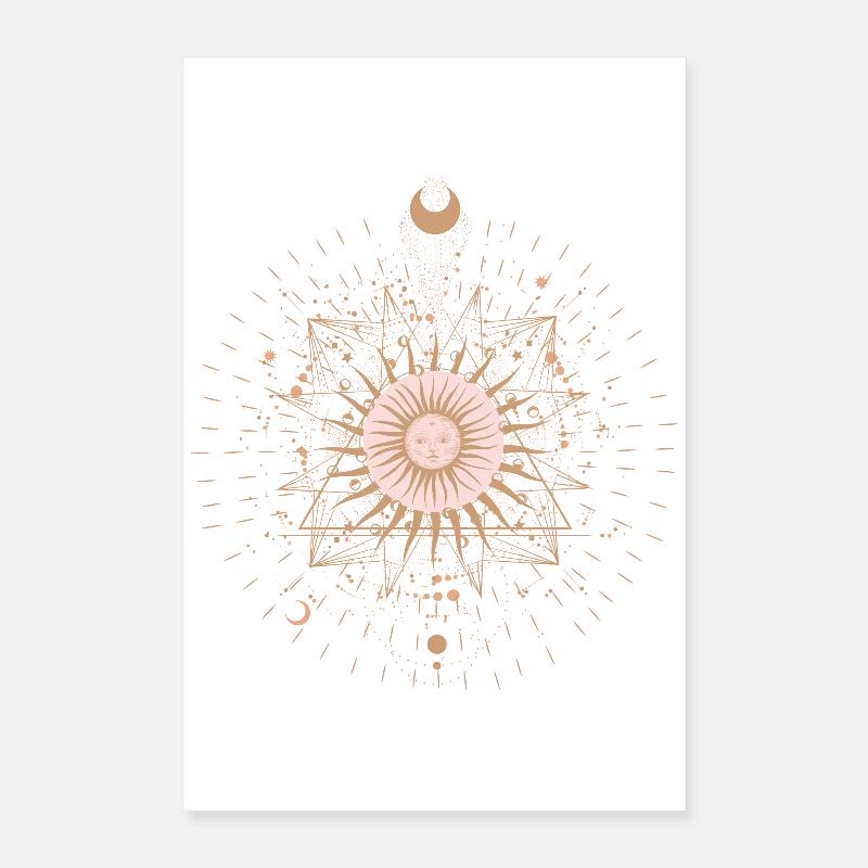 Sonnen-Mandala-Strahlen Poster 40x60 cm