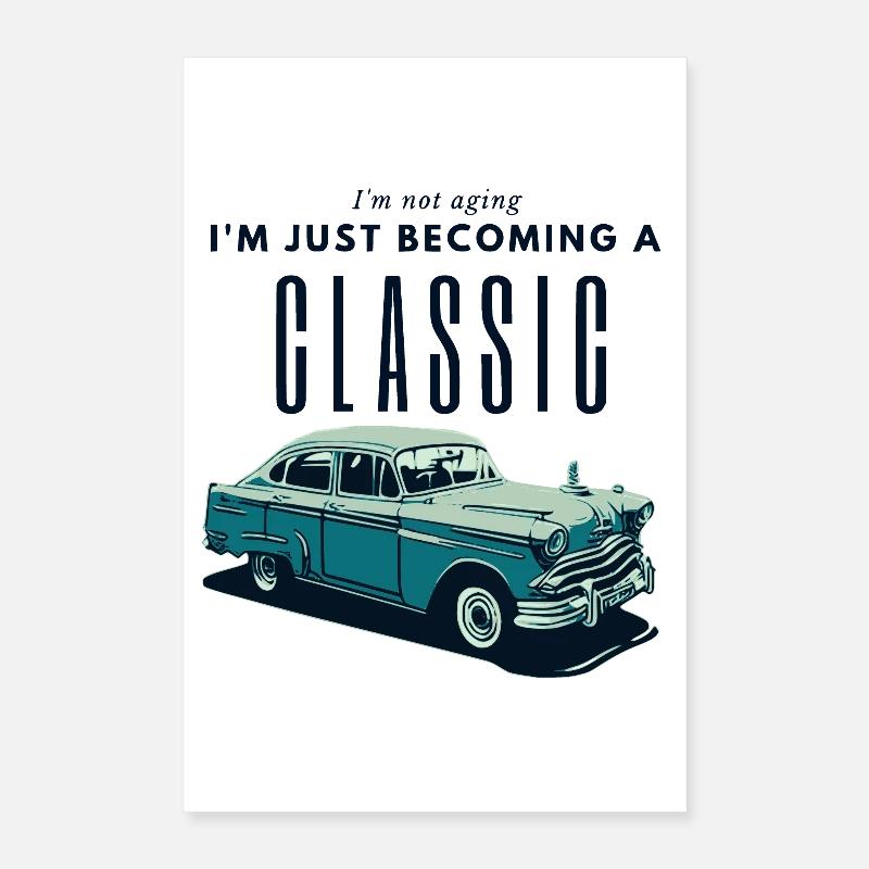 Oldtimer Zeitalter Nostalgie Design Poster 40x60 cm
