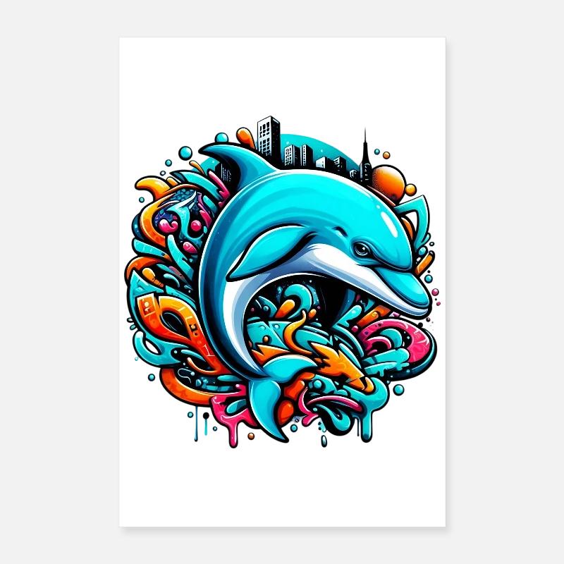 Dolphin Poster 16" x 24" (40x60 cm)