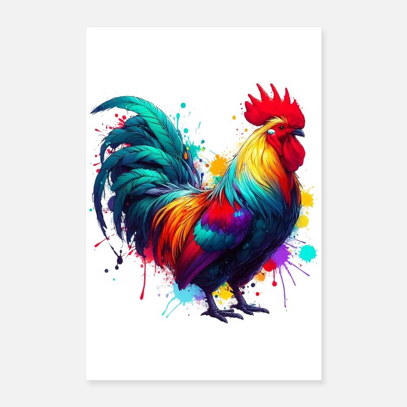 Hahn Henne Poster 40x60 cm
