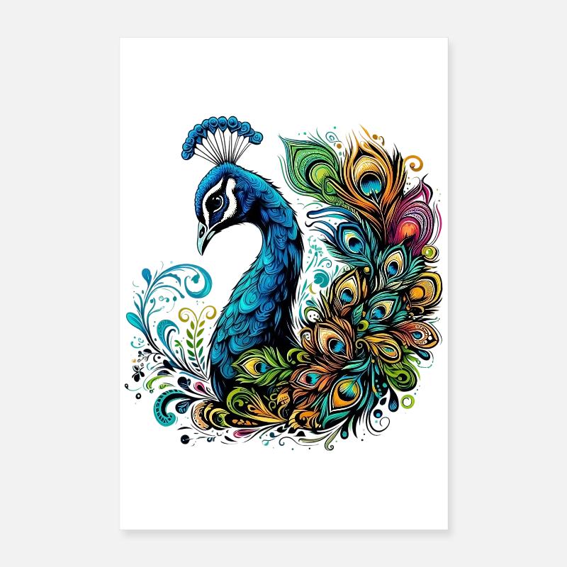 Peacock Poster 16" x 24" (40x60 cm)