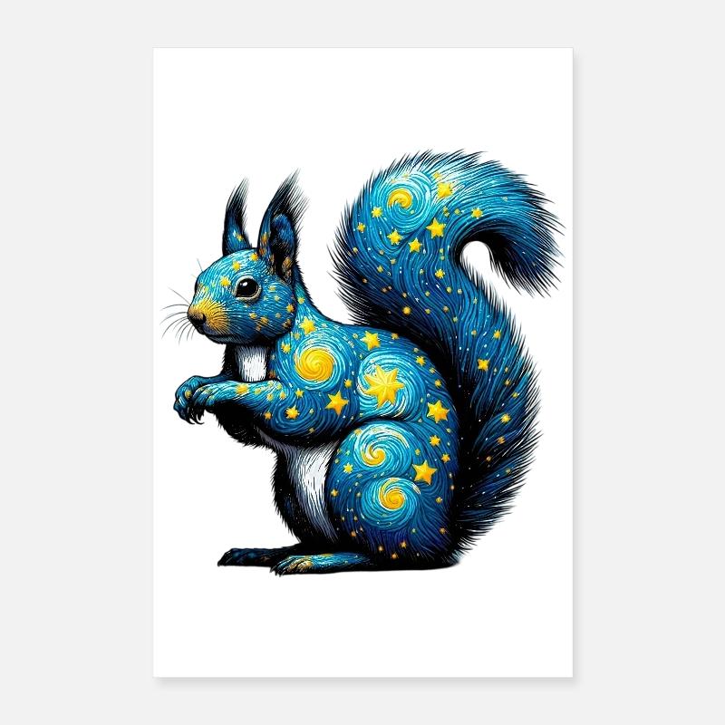 Écureuil Poster 40 x 60 cm