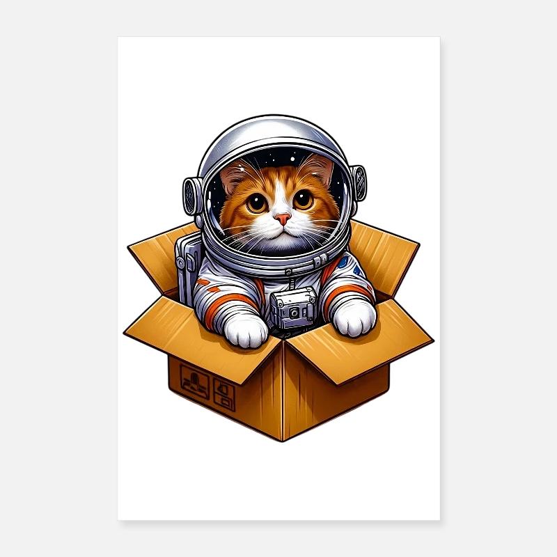 Astronaut Katze Poster 40x60 cm