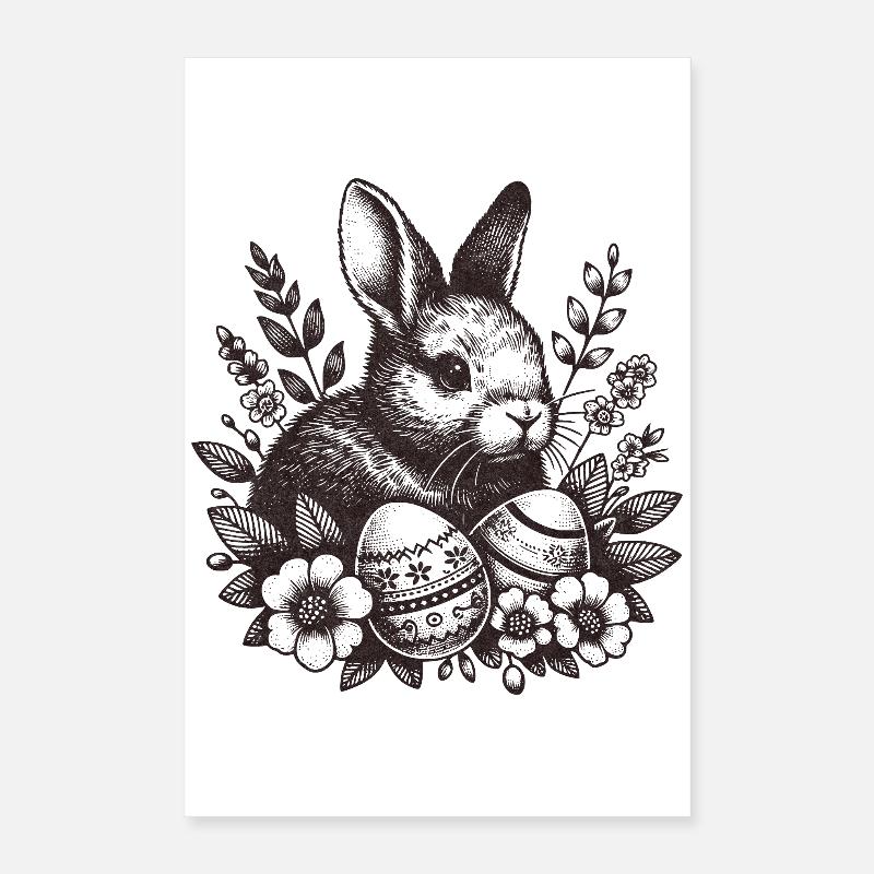 Lapin de Pâques Poster 40 x 60 cm